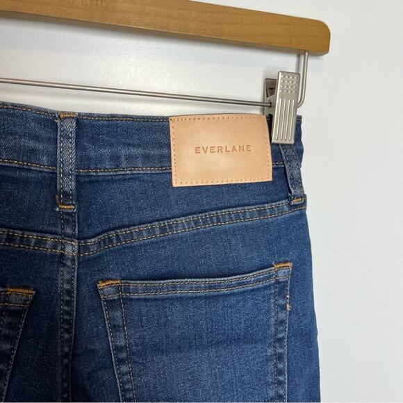 Everlane Dark Wash High Waisted Stretch Ankle Jeans Size 25 - Picture 5 of 6